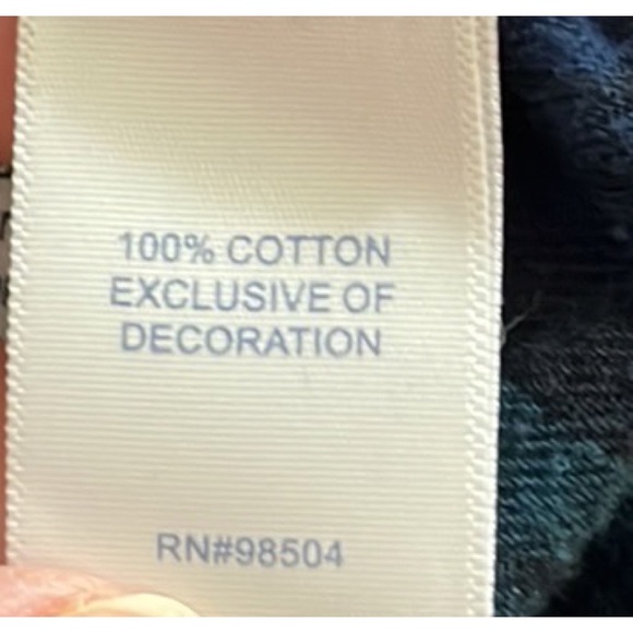 Lanz of Salzburg green blue tartan plaid nightgown - Picture 7 of 8